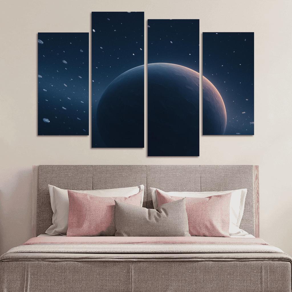 Neon Snowfall On A Rogue Planet At Infrared Dawn decor