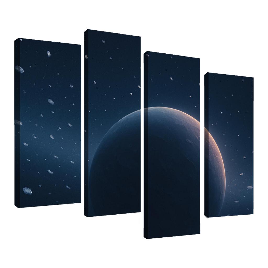 Neon Snowfall On A Rogue Planet At Infrared Dawn decor