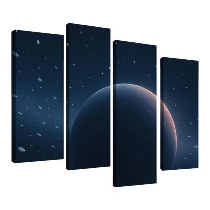 Neon Snowfall On A Rogue Planet At Infrared Dawn decor