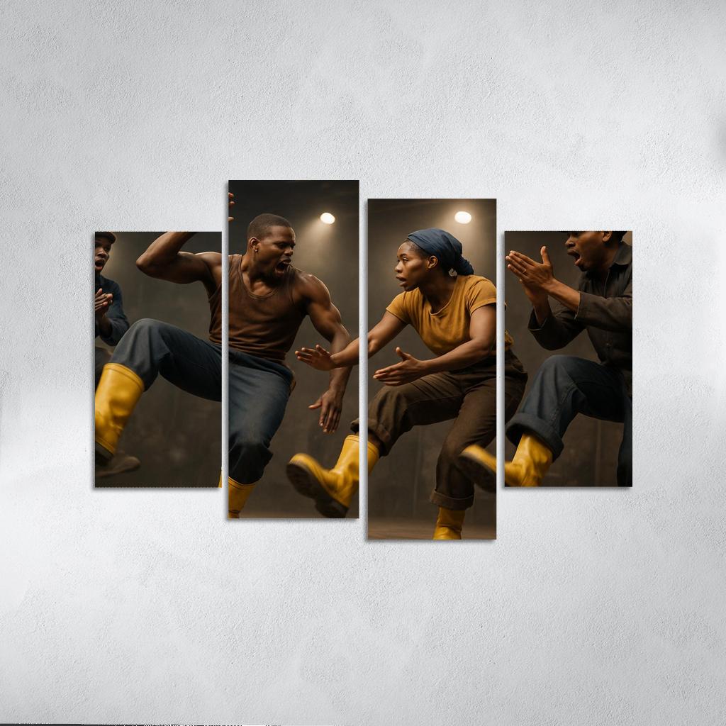 Gumboot Pulse The Percussive Dance Of Resilience modern paintings frame