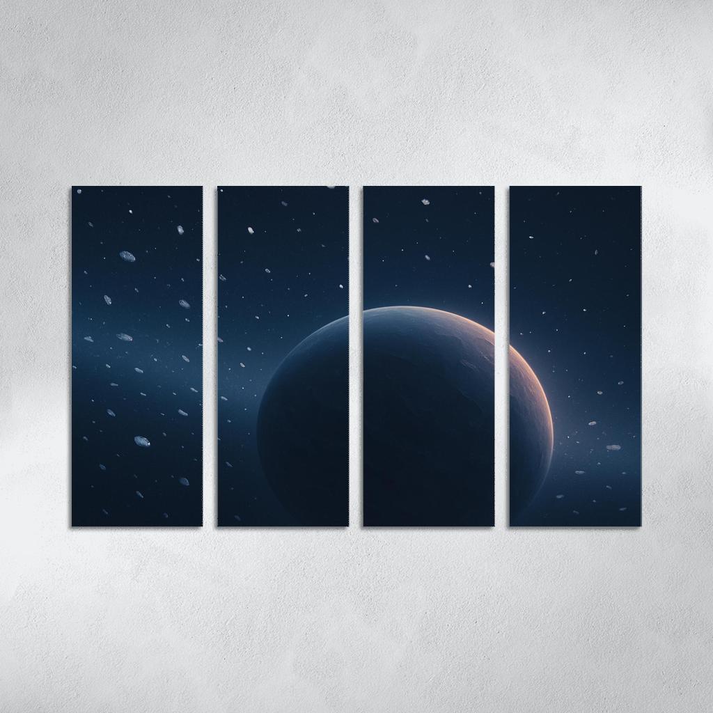 Neon Snowfall On A Rogue Planet At Infrared Dawn decor