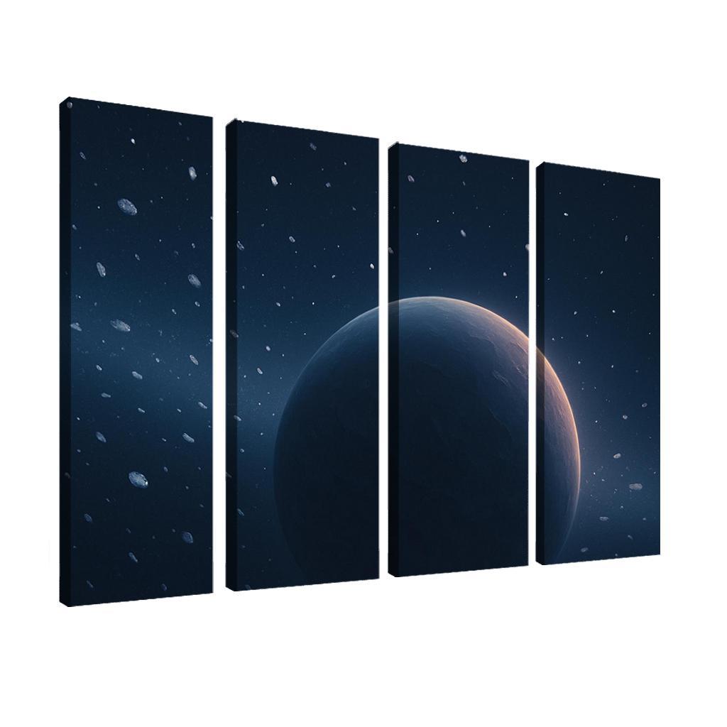 Neon Snowfall On A Rogue Planet At Infrared Dawn decor