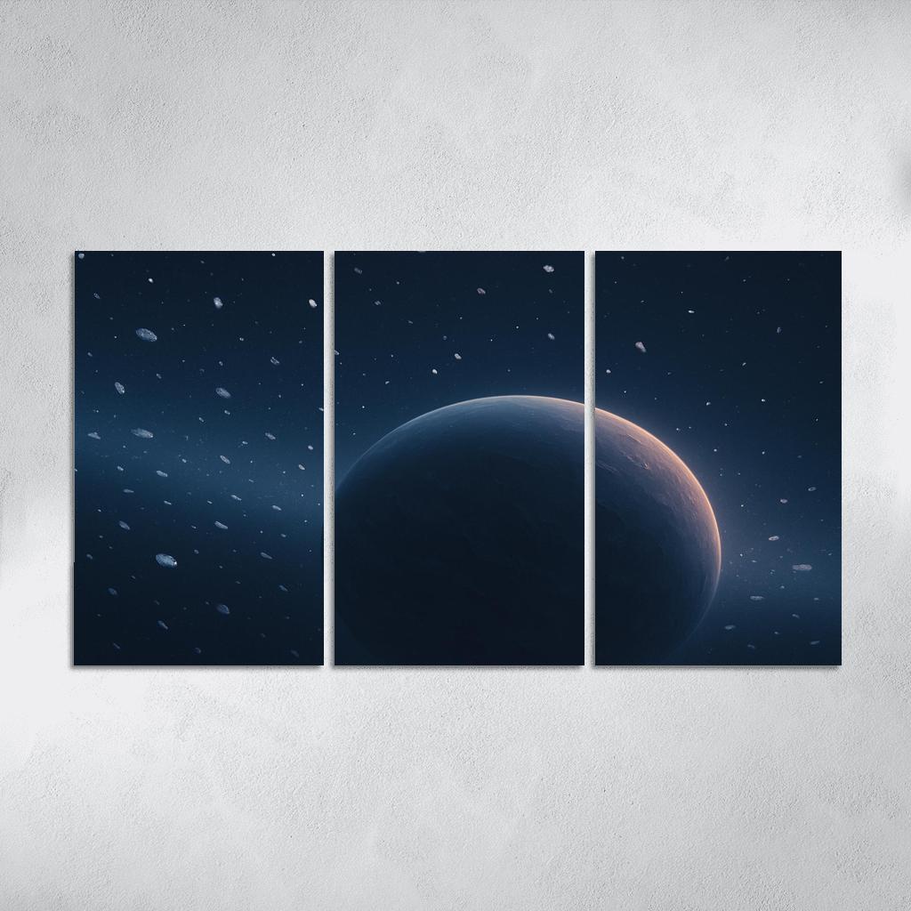 Neon Snowfall On A Rogue Planet At Infrared Dawn decor