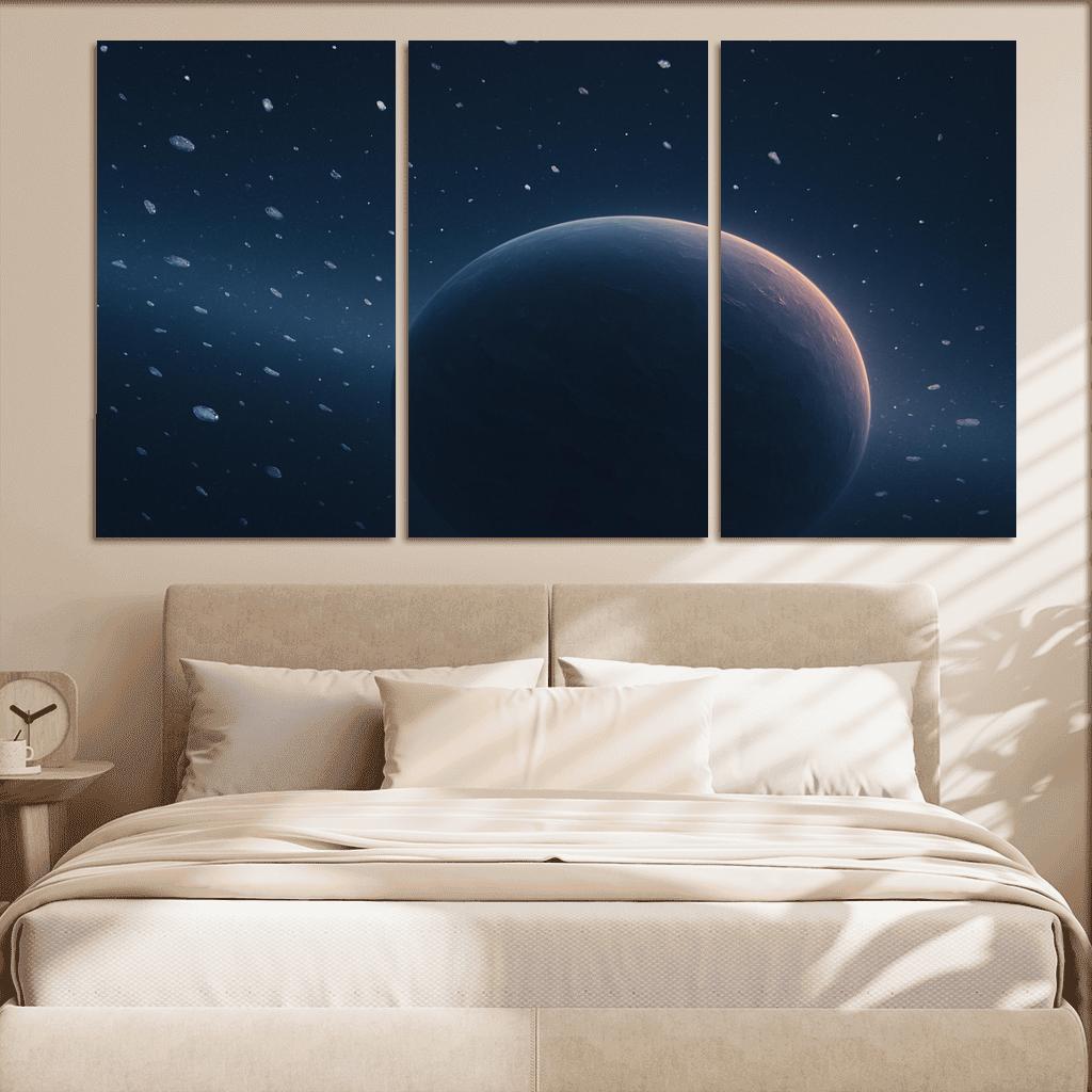 Neon Snowfall On A Rogue Planet At Infrared Dawn decor