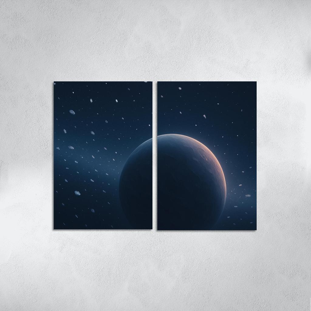 Neon Snowfall On A Rogue Planet At Infrared Dawn decor