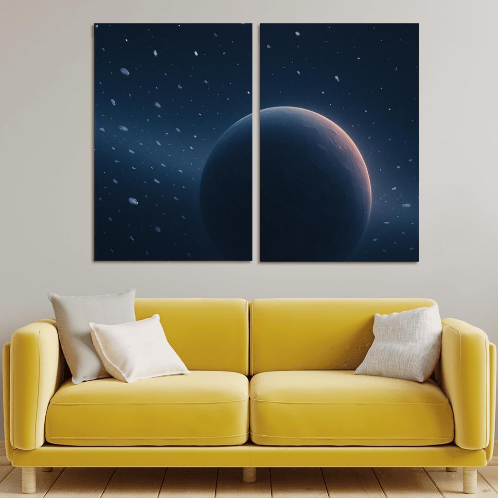 Neon Snowfall On A Rogue Planet At Infrared Dawn decor