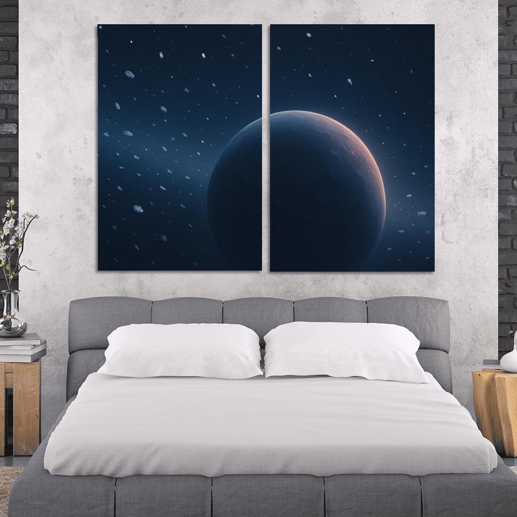 Neon Snowfall On A Rogue Planet At Infrared Dawn decor