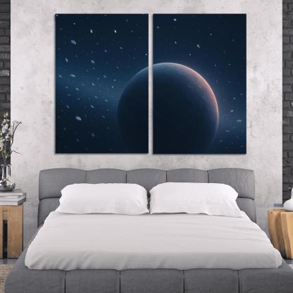 Neon Snowfall On A Rogue Planet At Infrared Dawn decor