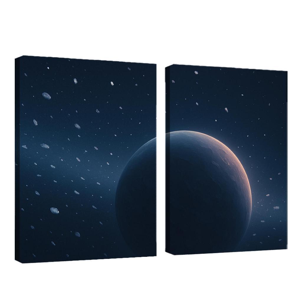 Neon Snowfall On A Rogue Planet At Infrared Dawn decor