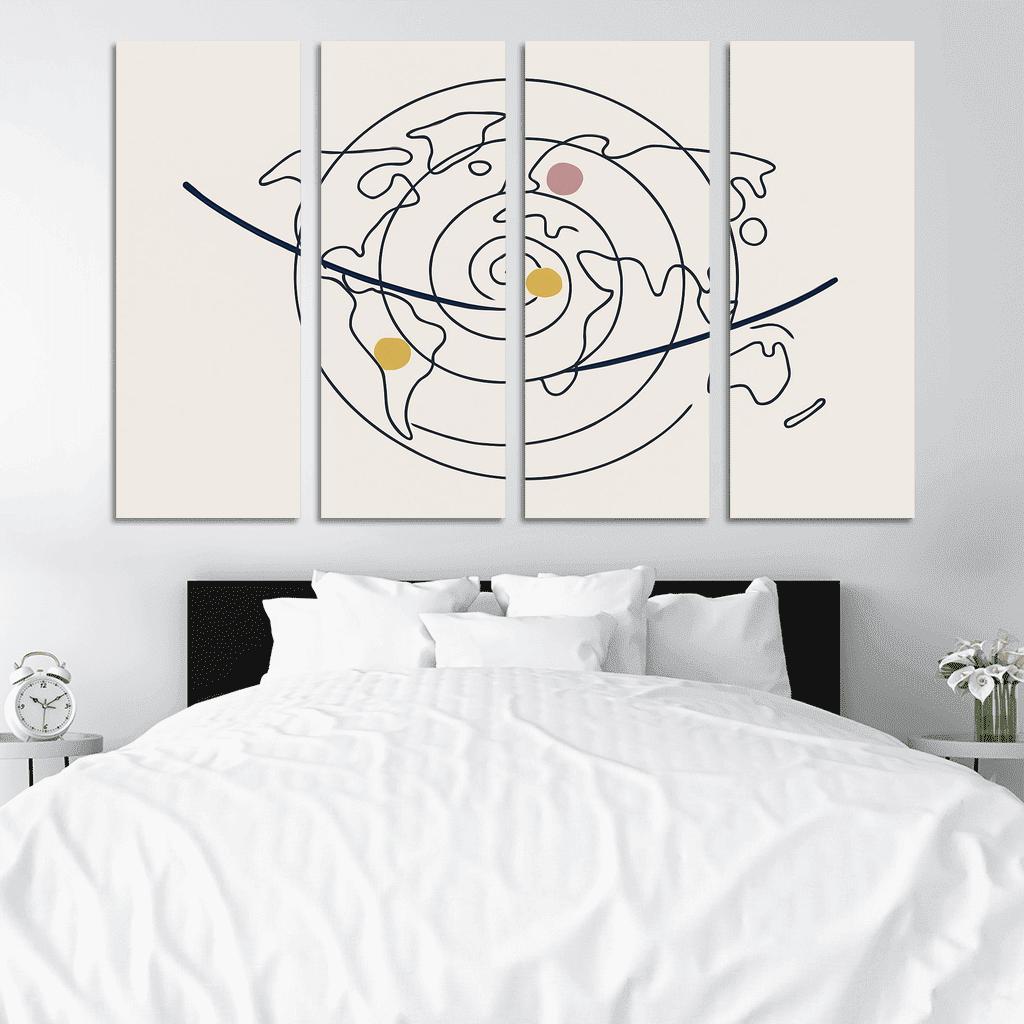 Passport Spiral Meridian abstract paintings frame