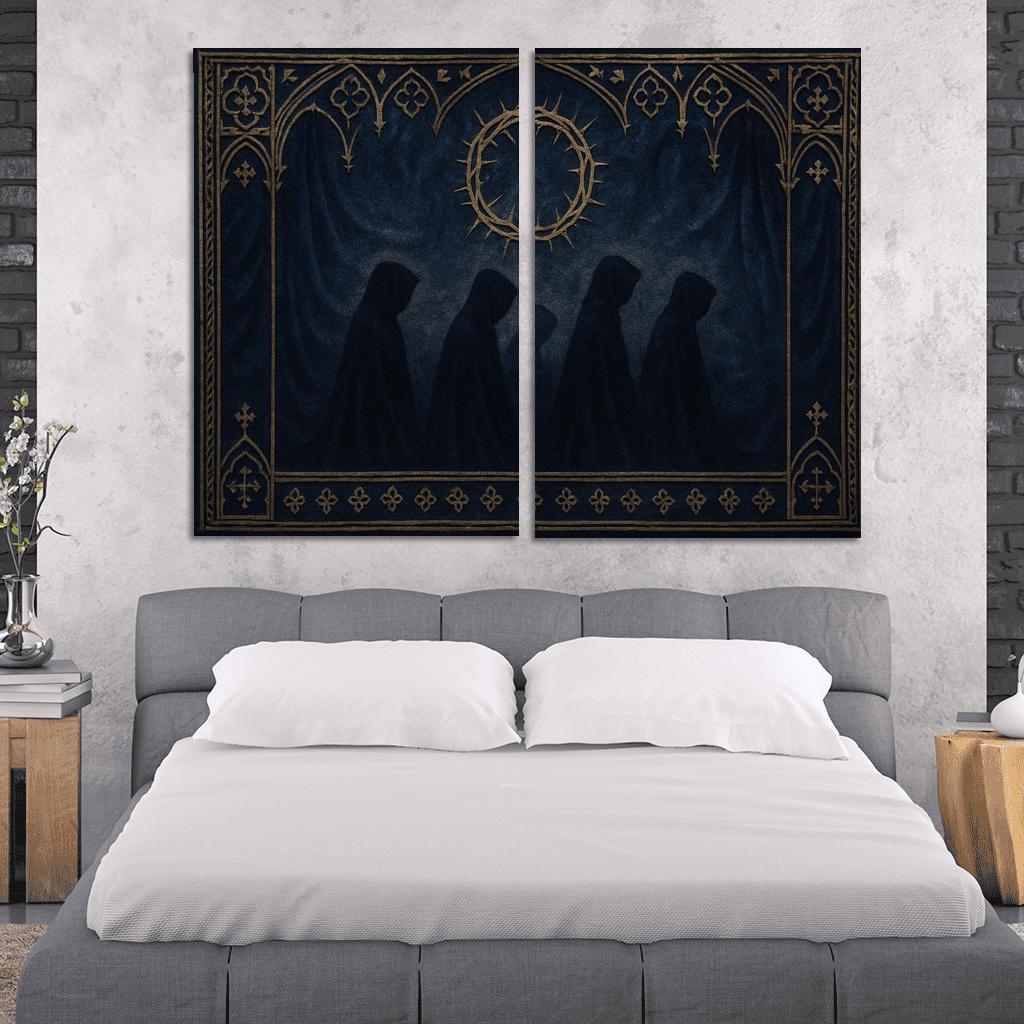 Thorned Halo Tapestry Of Night Liturgy canvas paintings frame