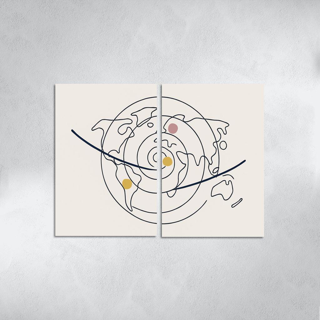 Passport Spiral Meridian abstract paintings frame