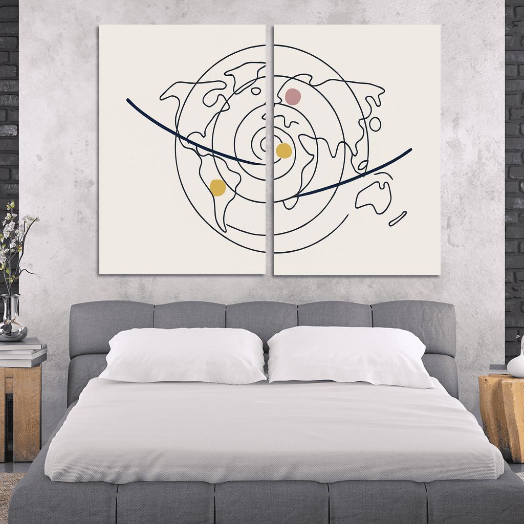 Passport Spiral Meridian abstract paintings frame