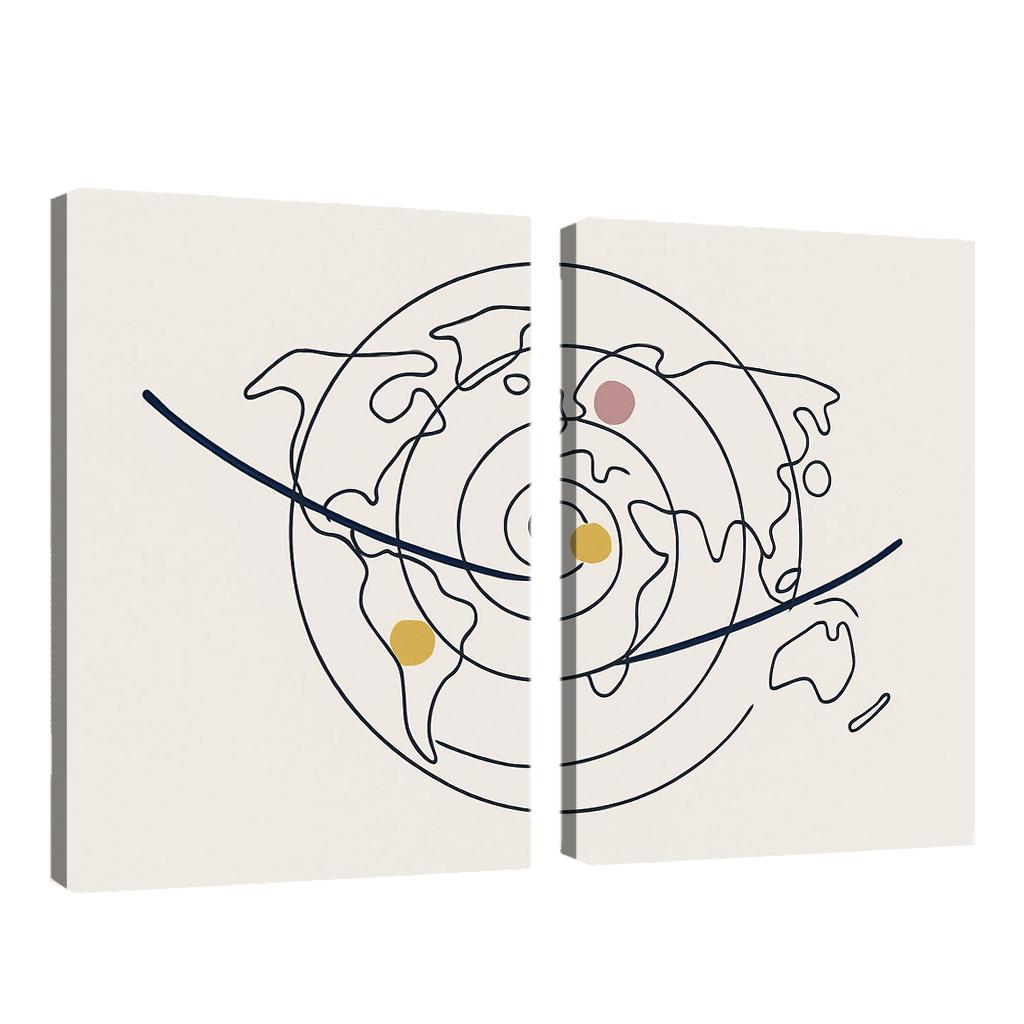 Passport Spiral Meridian abstract paintings frame