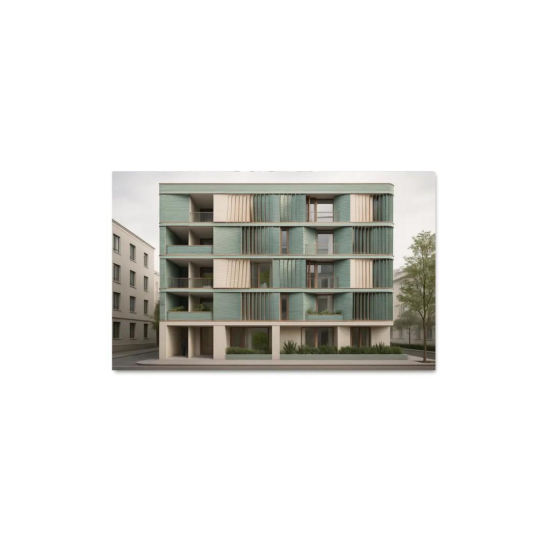 Tidal Breathing Facade Housing custom paintings frame