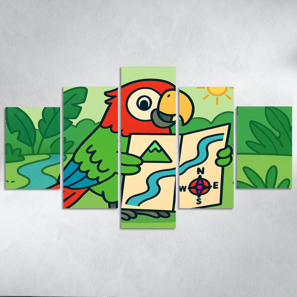 Mango The Map Reading Macaw framed paintings