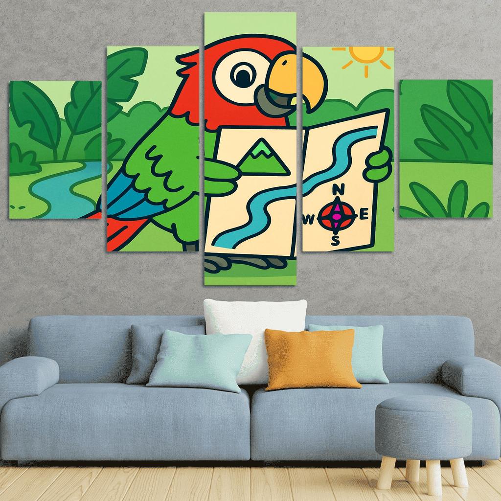 Mango The Map Reading Macaw framed paintings