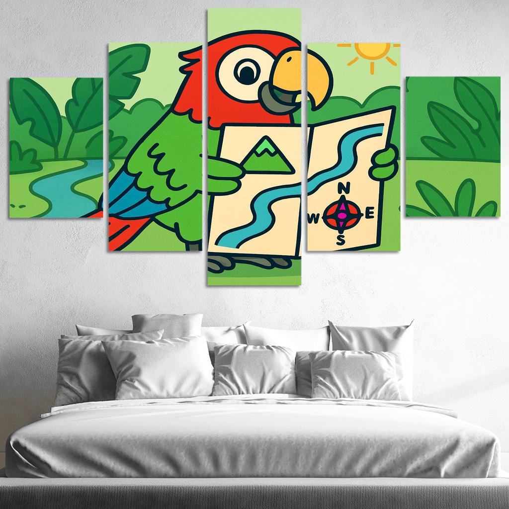 Mango The Map Reading Macaw framed paintings