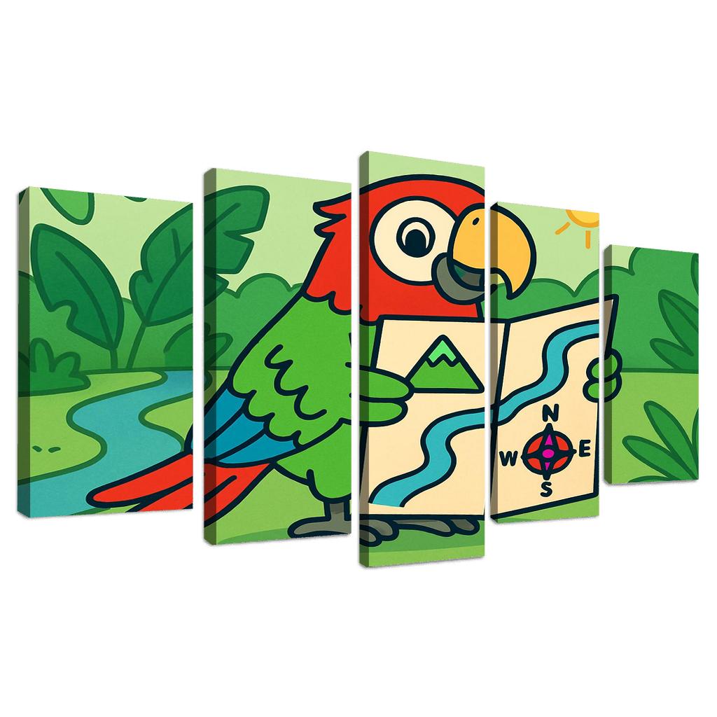 Mango The Map Reading Macaw framed paintings