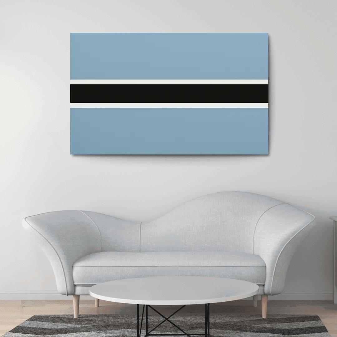 Quiet Resolve Minimalism The Flag Of Botswana custom paintings frame