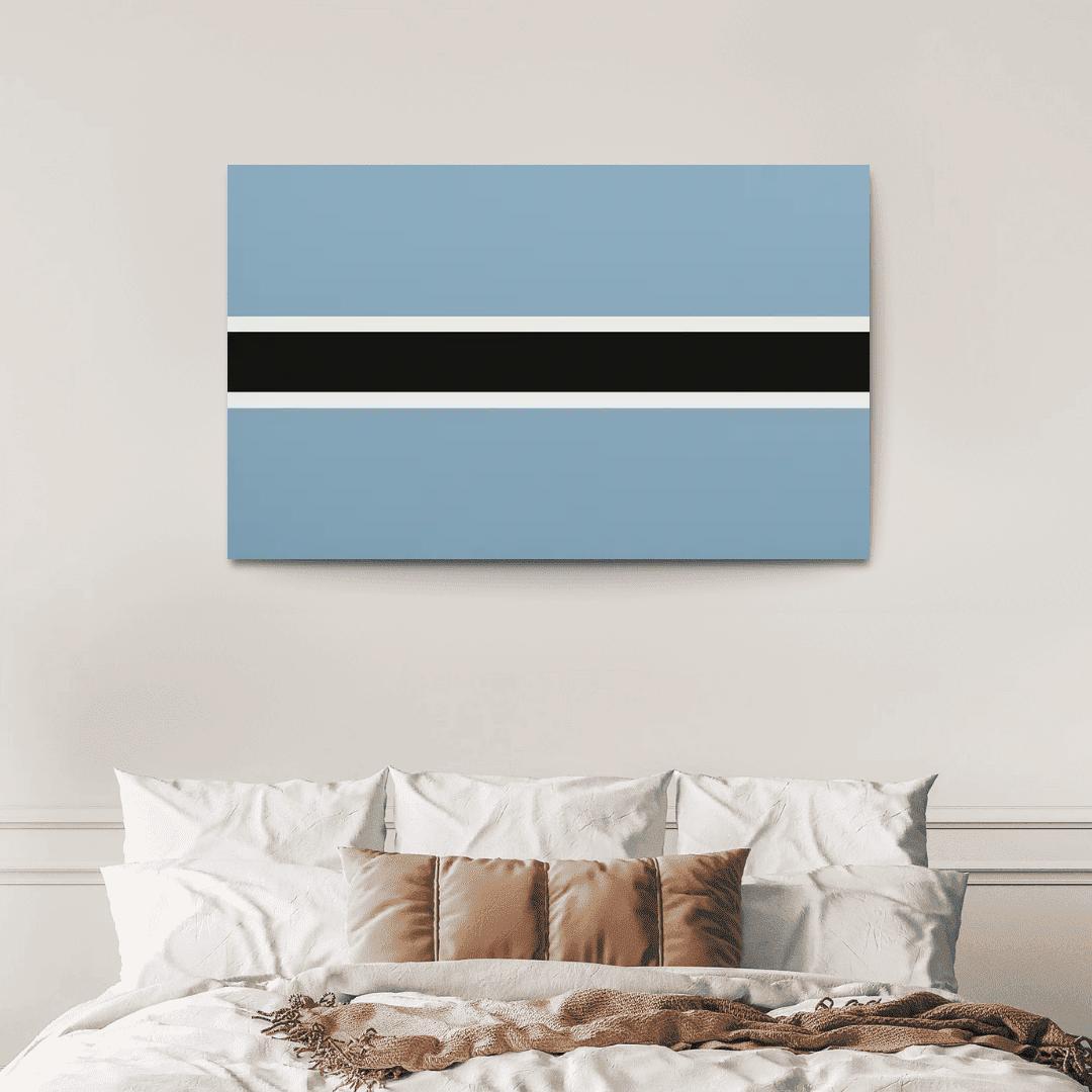 Quiet Resolve Minimalism The Flag Of Botswana custom paintings frame