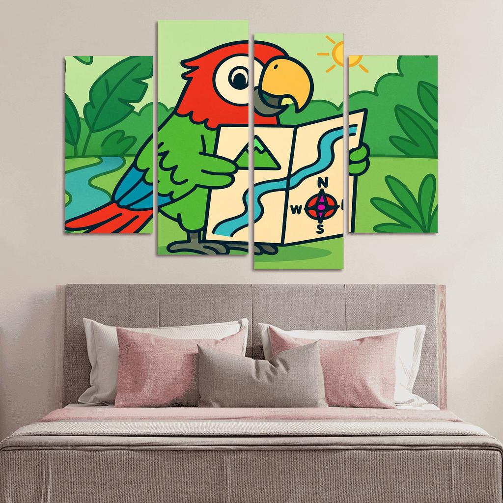 Mango The Map Reading Macaw framed paintings
