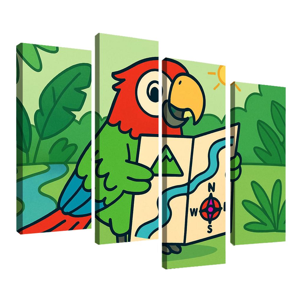 Mango The Map Reading Macaw framed paintings