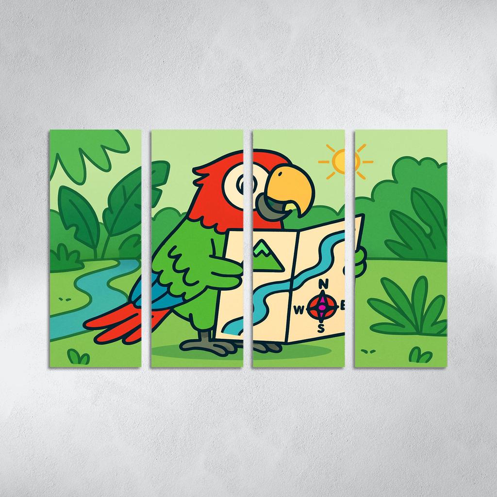 Mango The Map Reading Macaw framed paintings