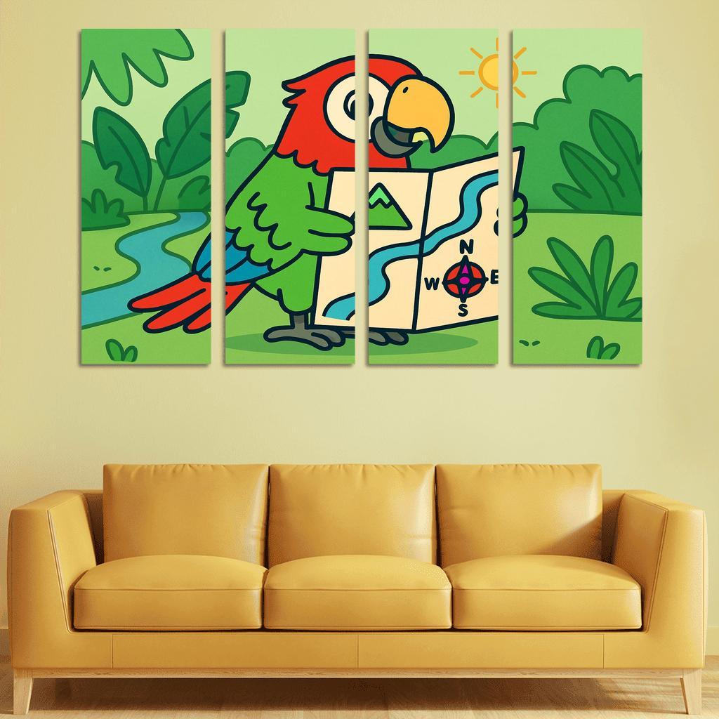 Mango The Map Reading Macaw framed paintings