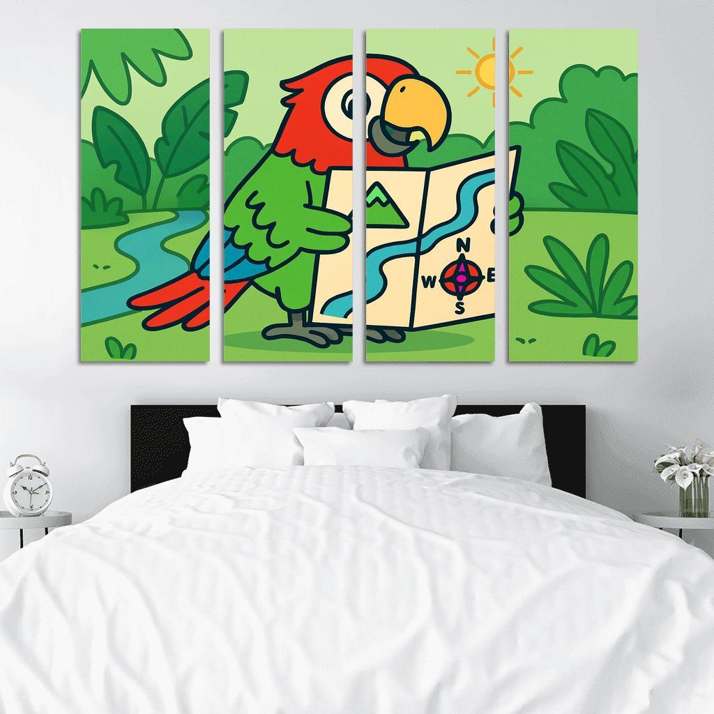 Mango The Map Reading Macaw framed paintings