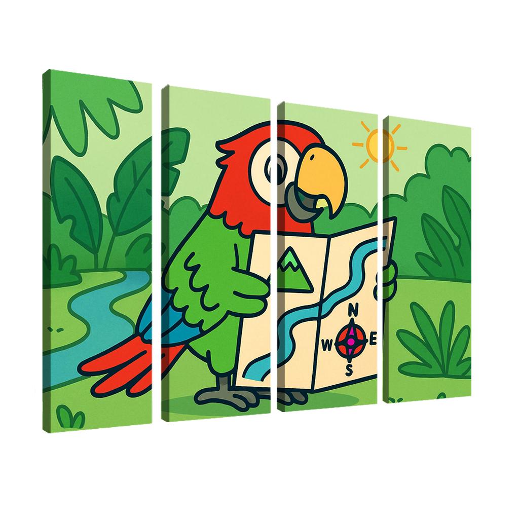 Mango The Map Reading Macaw framed paintings