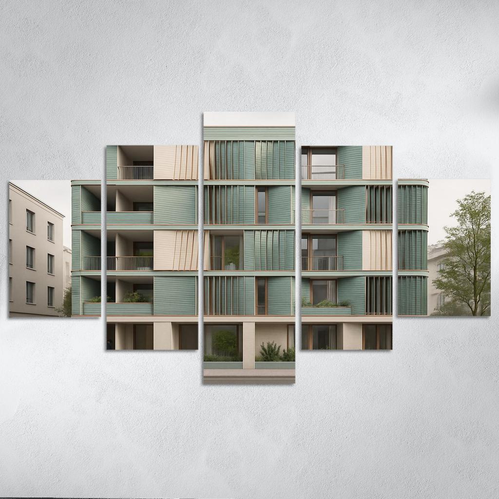 Tidal Breathing Facade Housing custom paintings frame