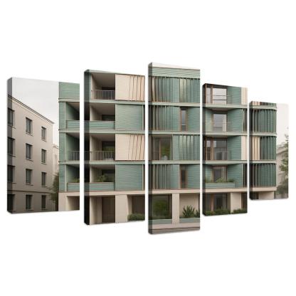 Tidal Breathing Facade Housing custom paintings frame