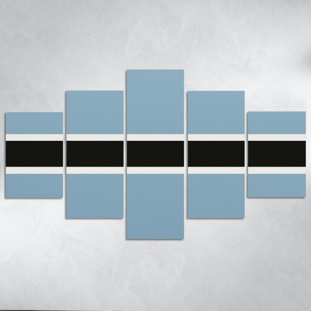 Quiet Resolve Minimalism The Flag Of Botswana custom paintings frame