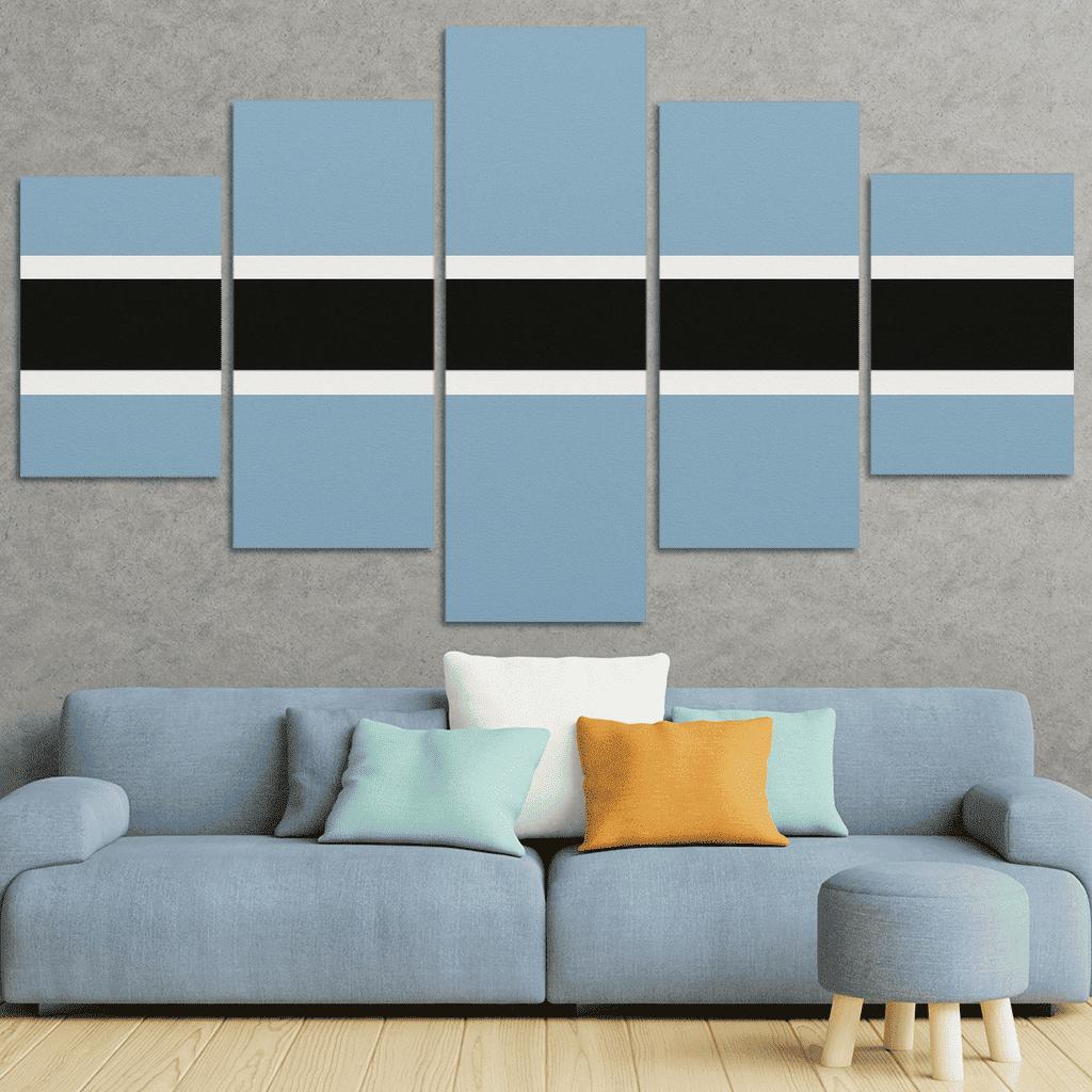 Quiet Resolve Minimalism The Flag Of Botswana custom paintings frame