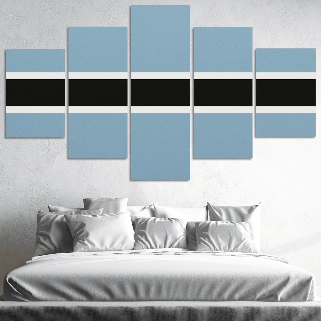 Quiet Resolve Minimalism The Flag Of Botswana custom paintings frame