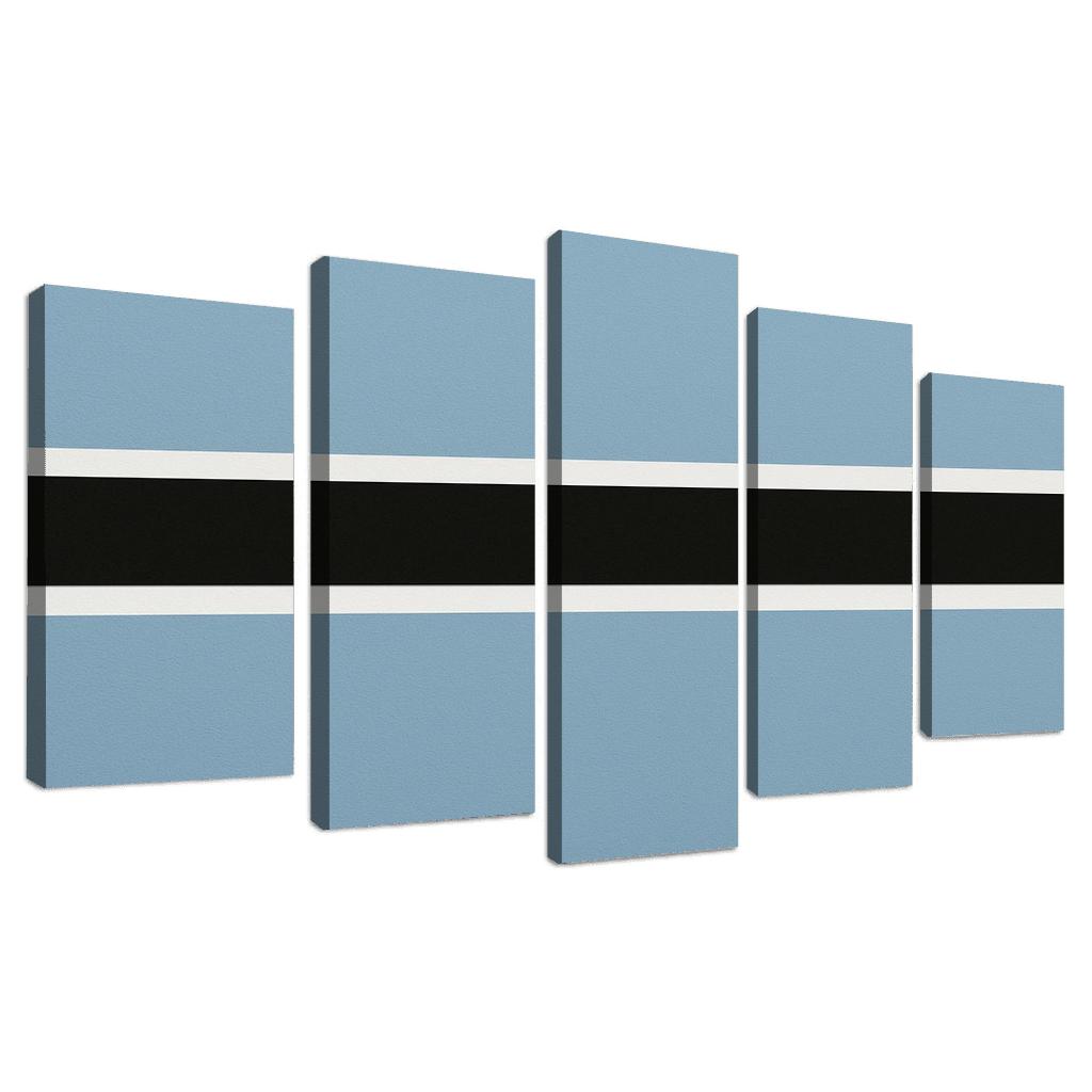Quiet Resolve Minimalism The Flag Of Botswana custom paintings frame