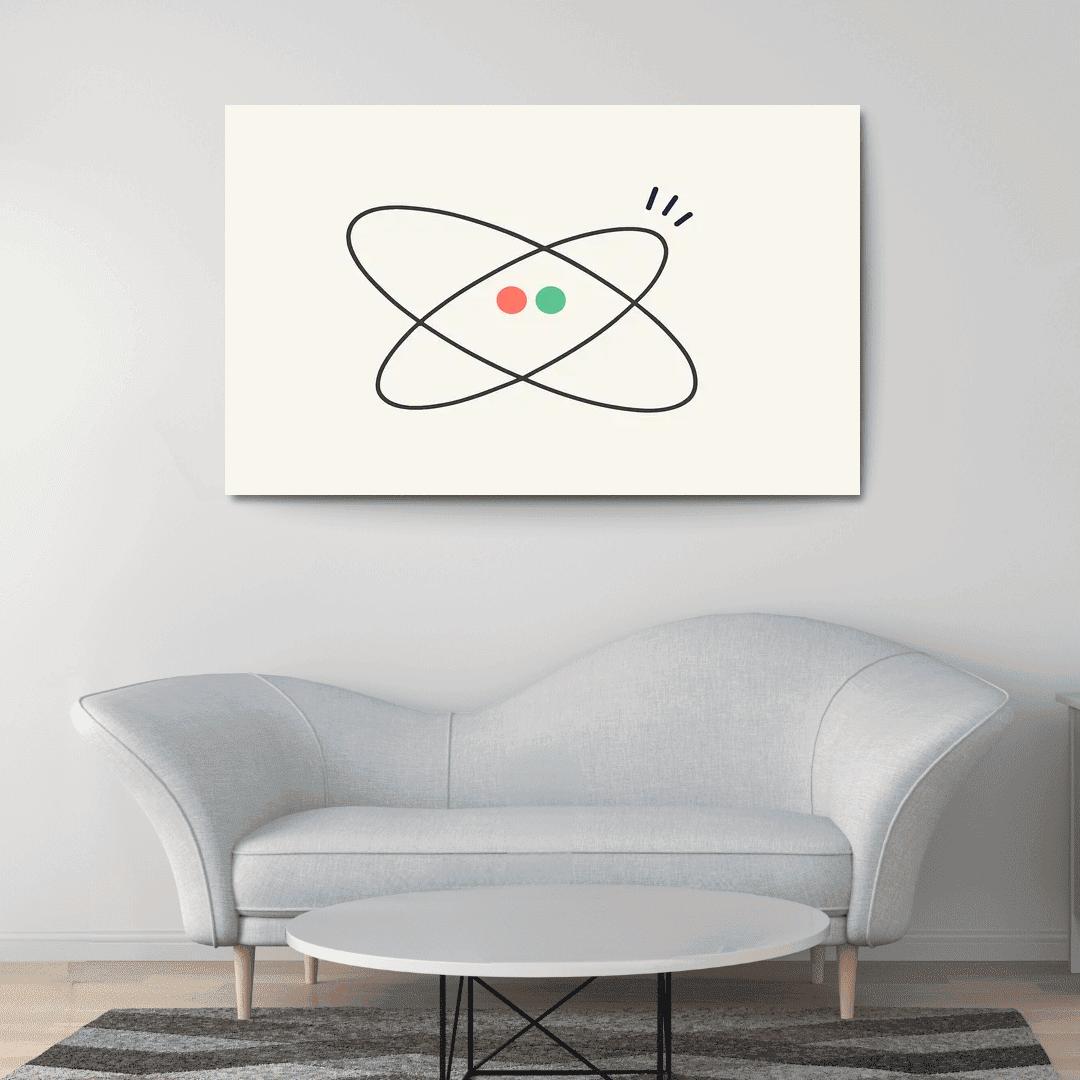 Quiet Orbit Dialogue abstract paintings frame