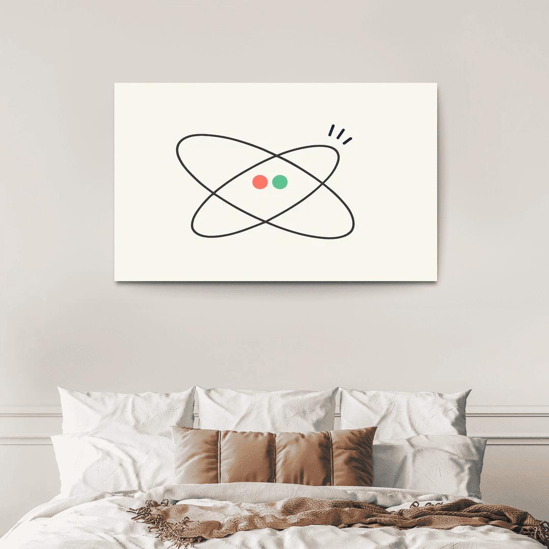 Quiet Orbit Dialogue abstract paintings frame