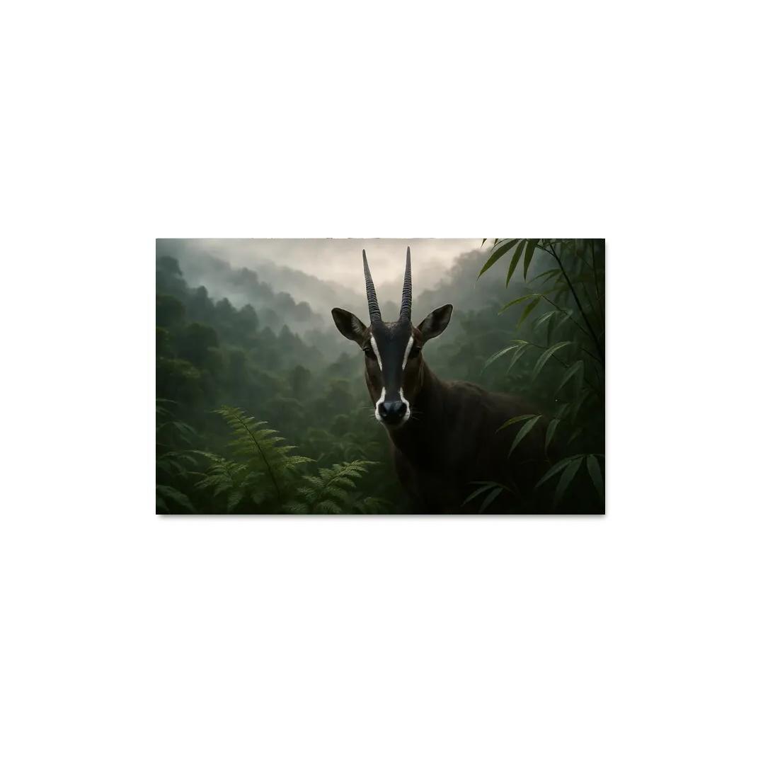 The Secretive Saola In The Misty Annamite Mountains wall decor
