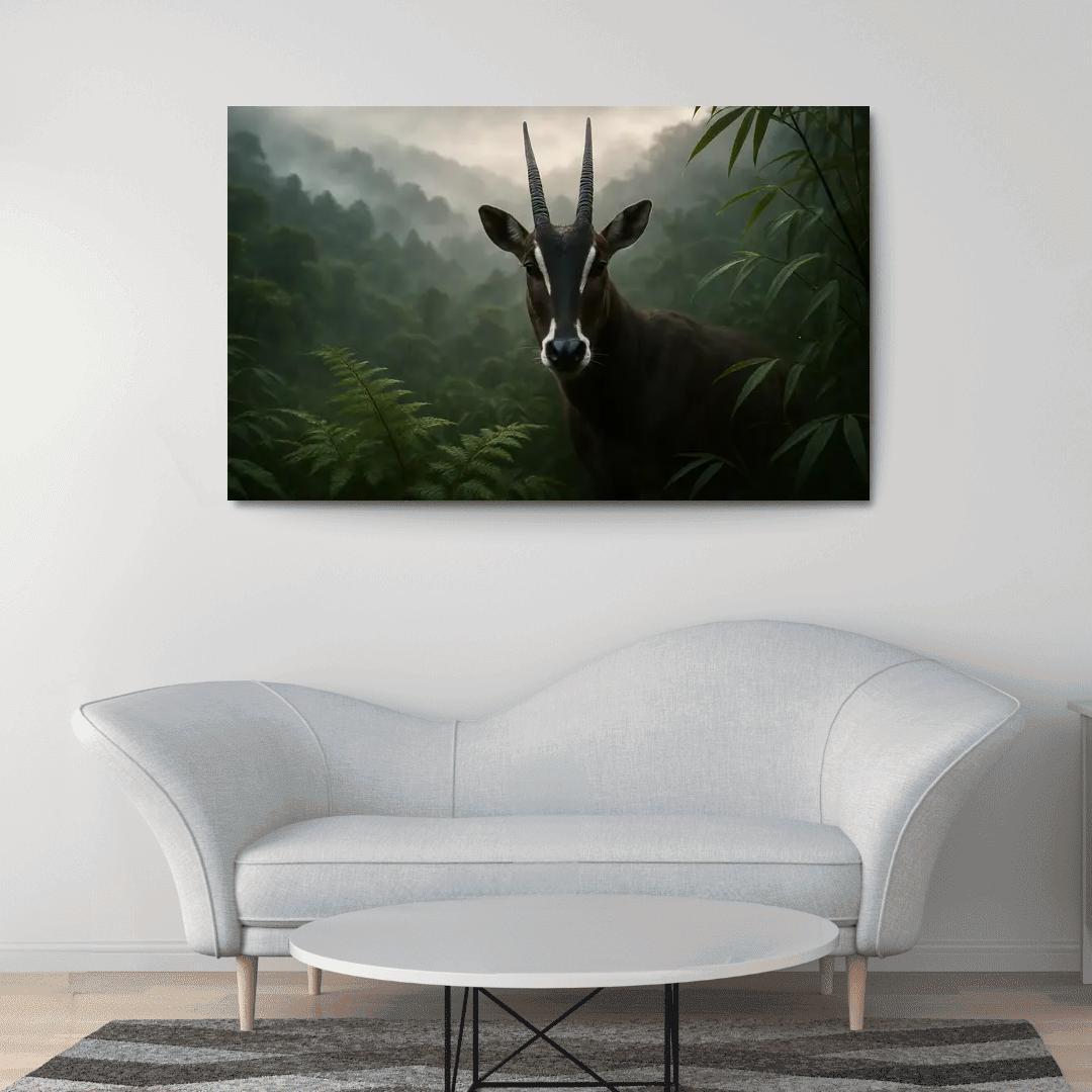 The Secretive Saola In The Misty Annamite Mountains wall decor