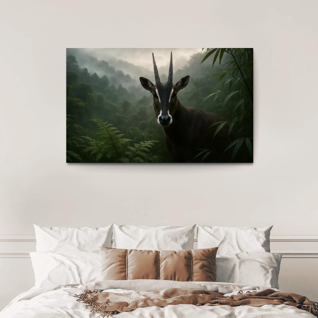 The Secretive Saola In The Misty Annamite Mountains wall decor