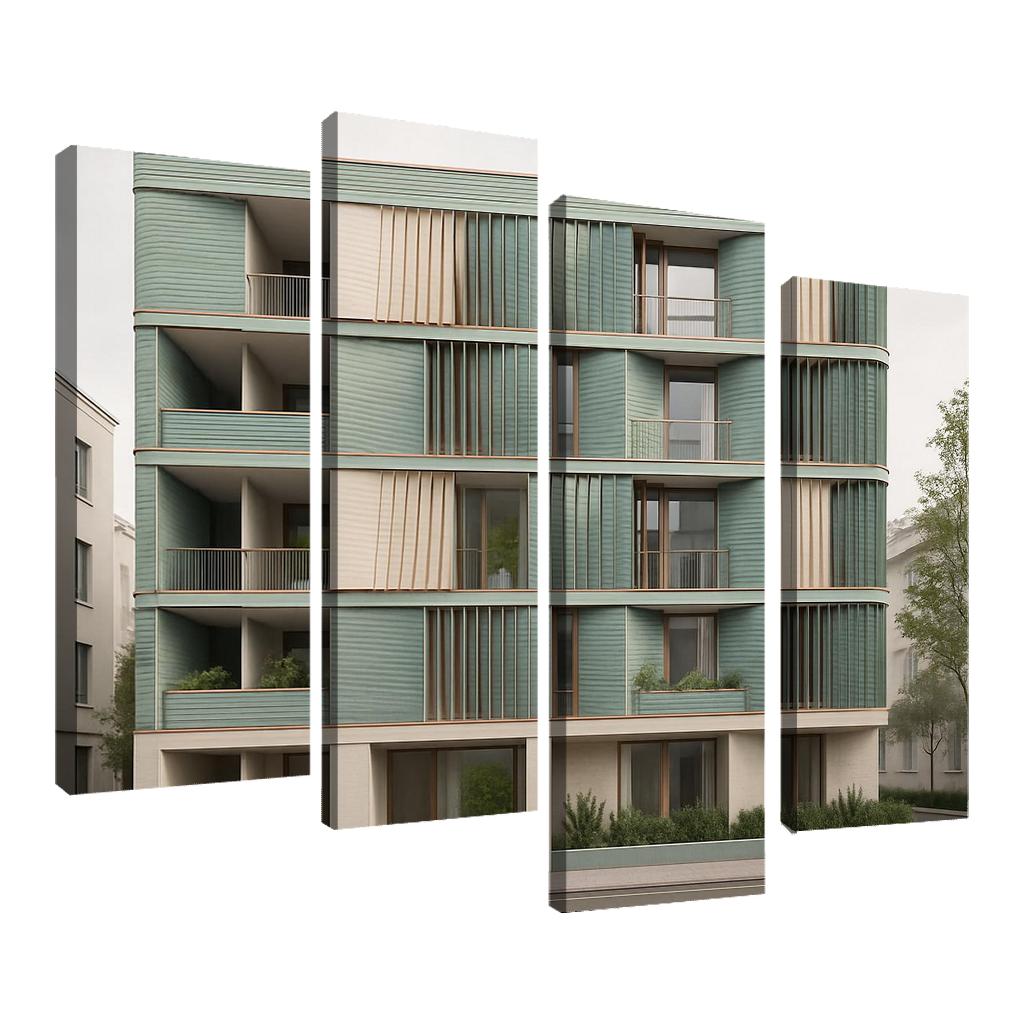 Tidal Breathing Facade Housing custom paintings frame