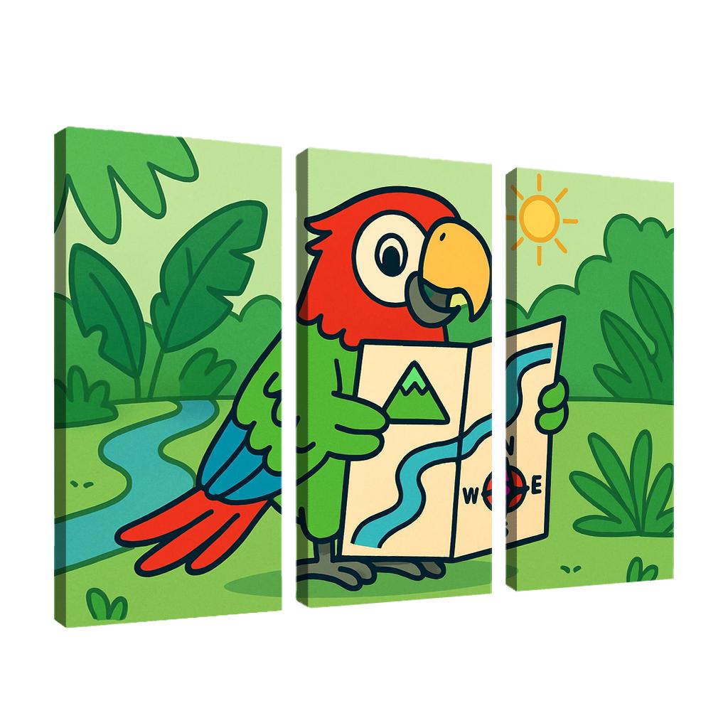 Mango The Map Reading Macaw framed paintings