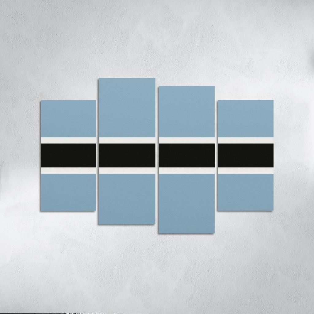 Quiet Resolve Minimalism The Flag Of Botswana custom paintings frame