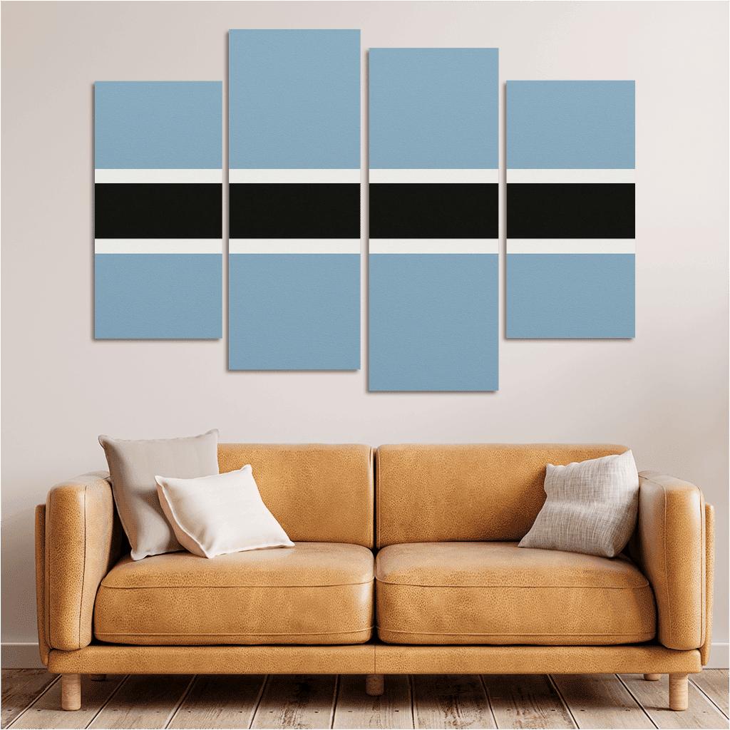 Quiet Resolve Minimalism The Flag Of Botswana custom paintings frame