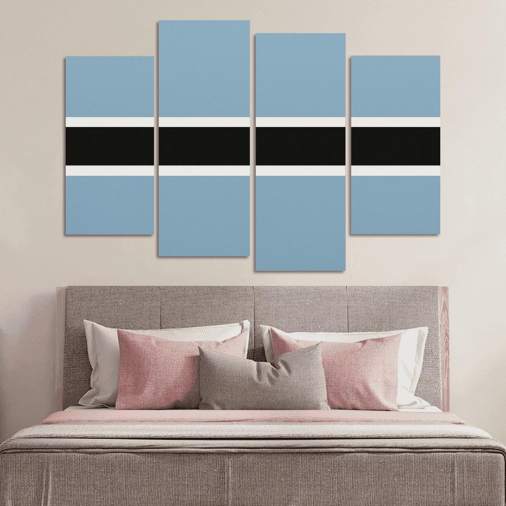 Quiet Resolve Minimalism The Flag Of Botswana custom paintings frame