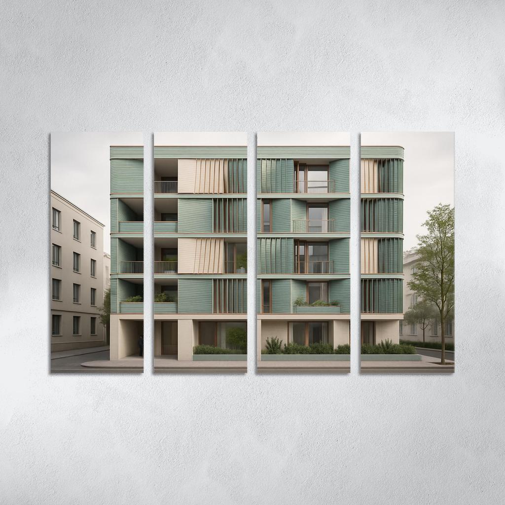 Tidal Breathing Facade Housing custom paintings frame