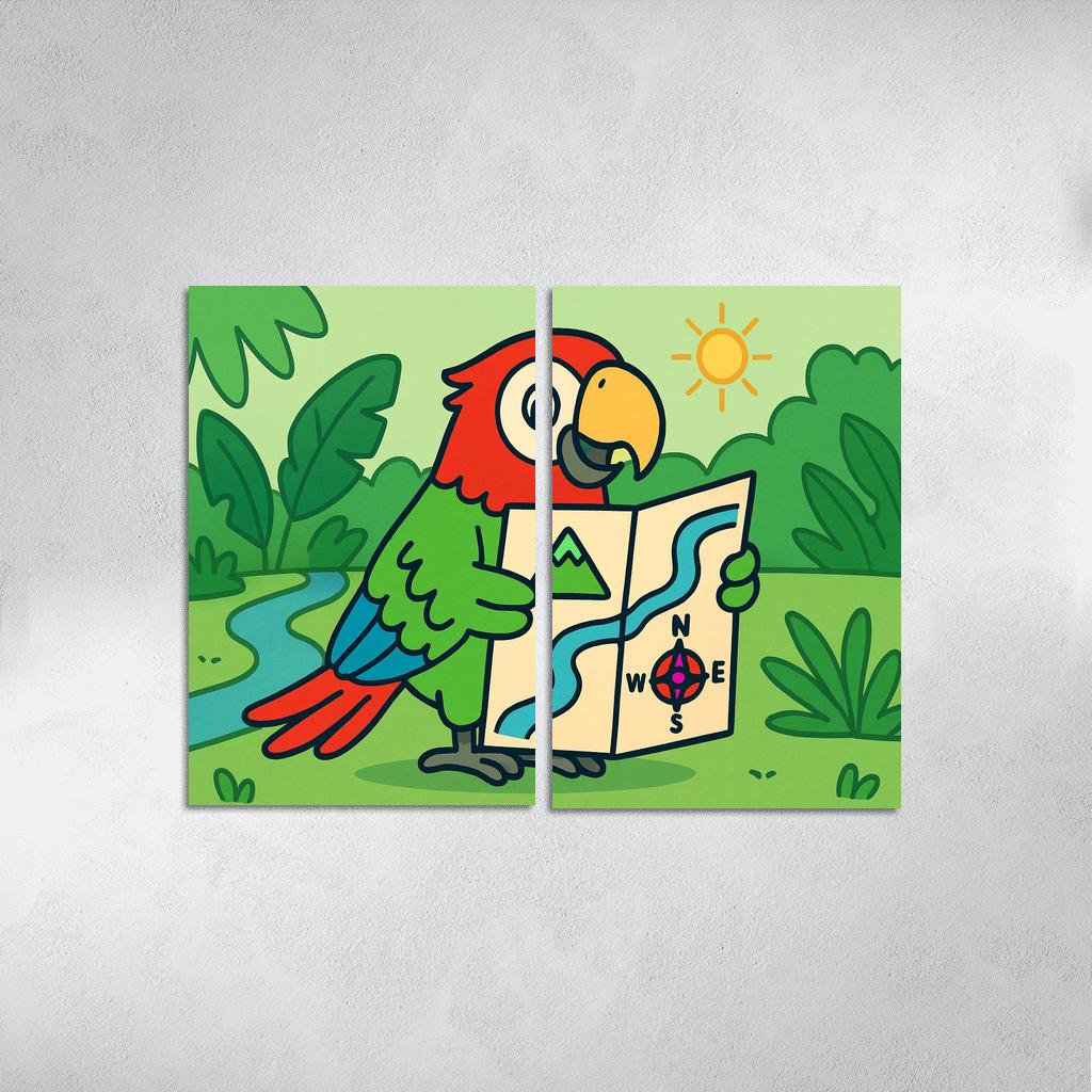 Mango The Map Reading Macaw framed paintings