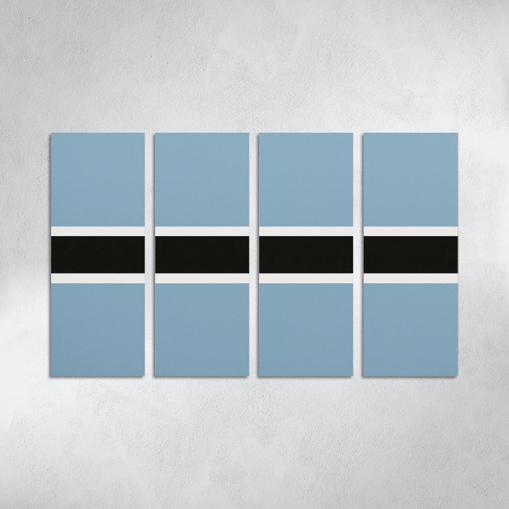Quiet Resolve Minimalism The Flag Of Botswana custom paintings frame